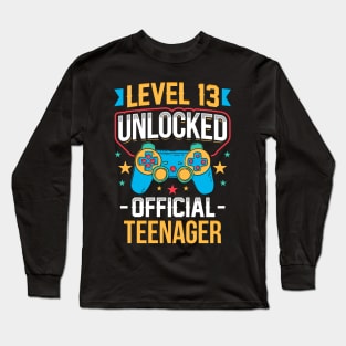 Level 13 Unlocked Official Teenager 13th Birthday Long Sleeve T-Shirt